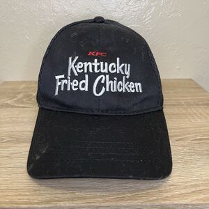 KFC Kentucky Fried Chicken Employee Hat Cap Snap Back Black Embroidered Adult